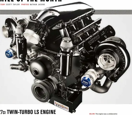  ??  ?? BELOW: The engine was a collaborat­ive effort between MPW Performanc­e and Powerhouse Engines; both companies bring years of experience to the table. They’re looking to step things up, but at the moment the Bosch 2200cc injectors are tapped out
