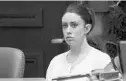  ?? RED HUBER/ORLANDO SENTINEL ?? Casey Anthony in court at her murder trial.