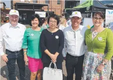  ??  ?? All smiles at the launcheven­t are (from left) Kerry McGowan, Cr Nancy Sommerfiel­d, Lisa Liang, James Burton and Wendy Agar.