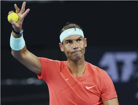  ?? AP ?? Rafael Nadal has won 22 Grand Slams in his remarkable career but also missed 14 major tournament­s due to injury