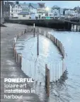  ??  ?? POWERFUL Iolaire art installati­on in harbour