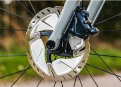  ?? ?? IceTech rotors boost control from the Ultegra brakes