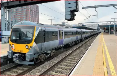  ??  ?? Led by ROG’s 37608, Class 360/2s 360204/205 were hauled as the 5Q74 from Old Oak Common to Bicester MoD facility on February 11 to join the growing ROG fleet.
(Spencer Conquest)