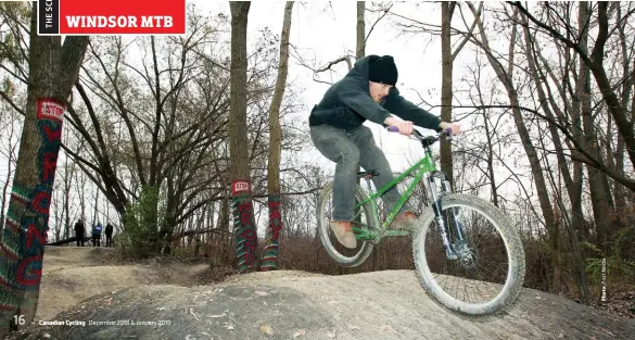  ??  ?? below Jonathan Gignac gives a fitting send off to the Little River Corridor jumps close to Toboggan Hill