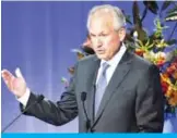  ??  ?? TOKYO: In this file photo, Boeing chairman James McNerney gestures as he presents a lecture during the 17th Nikkei Global Management Forum titled “Resilient Leadership - Making the Next Leap Forward” in Tokyo on November 11, 2015. — AFP