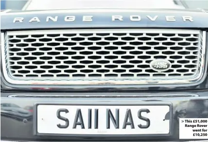  ??  ?? > This £51,000 Range Rover went for £10,250