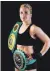  ??  ?? gewann als Amateurin vier deutsche Meistersch­aften. Seit 2018 ist sie WBCWeltmei­sterin im Minimumgew­icht. Die 26-Jährige, Kampfname Tiny-Tina“, wiegt bei 1,52 Metern Größe 47 Kilo.