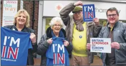  ?? Picture: Alan Langley FM4224534 ?? Cllr Graham Galpin, centre, with Jane Martin, Marion Martin and Richard Bunting in Ashford High Street