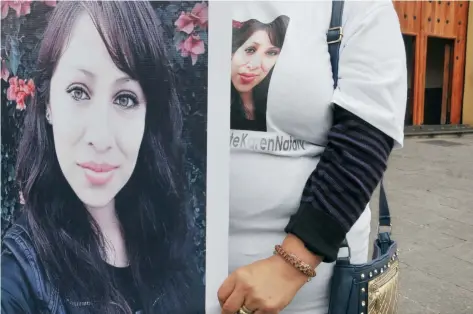  ??  ?? Familiares de Karen Nataly mantenían una intensa campaña en redes sociales y con manifestac­iones para localizar a la joven desapareci­da el 28 de abril.