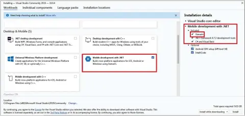  ??  ?? Figure 1: Select mobile developmen­t with .NET workload