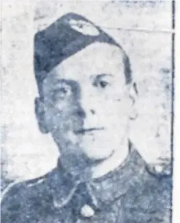  ??  ?? Killed in action Pte David McCallum