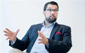  ?? ?? ”Det går inte att kollra bort eller vattna ur det vi har kommit överens om”, säger SD:S partiledar­e Jimmie Åkesson i en Tt-intervju.