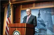  ?? THE NEW YORK TIMES ?? The pressure is mounting on Senate Majority Leader Chuck Schumer and the Democrats with the president’s priorities endangered by an evenly divided Senate.