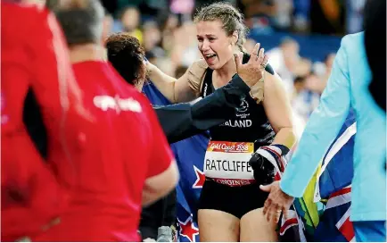  ?? PHOTOSPORT ?? Julia Ratcliffe won gold in the hammer throw, but TVNZ missed most of her event.