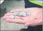  ?? PROVIDED TO CHINA DAILY ?? Nine coins, including one in the engine, were found by maintenanc­e personnel after an immediate overhaul.