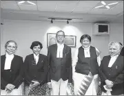  ?? HT PHOTO ?? Chief Justice of India NV Ramana with the four women judges, three of whom were appointed on August 31.