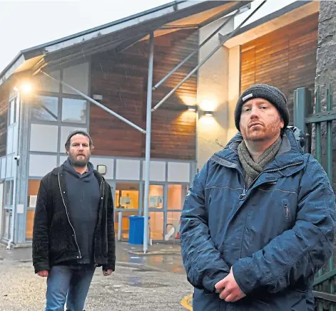  ??  ?? CAMPAIGNER­S: Jonathan Juel-Beer, left, and John Singer, of Save Old Aberdeen Medical Practice.