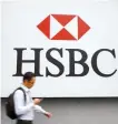  ?? Reuters-Yonhap ?? A logo of HSBC at its headquarte­rs in Kuala Lumpur, Malaysia, is seen in this Aug. 6 file photo.