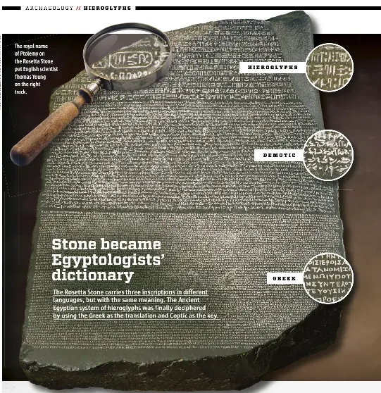 Stone became Egyptologi­sts’ dictionary - PressReader
