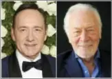  ?? THE ASSOCIATED PRESS ?? Kevin Spacey, left, is getting cut out of Ridley Scott’s finished film “All the Money in the World” and replaced by Christophe­r Plummer just over one month before it’s supposed to hit theaters.
