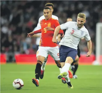  ?? Getty ?? Luke Shaw, left, supplies the pass for Marcus Rashford’s goal on Saturday. The match would end badly for the Manchester United full-back, though, when he picked up a nasty head injury