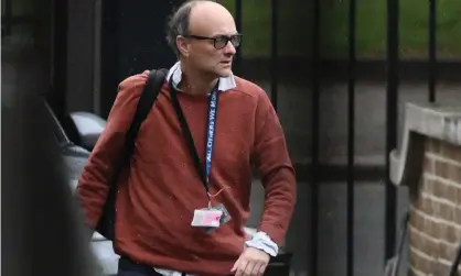  ?? Photograph: Chris J Ratcliffe/Getty Images ?? Dominic Cummings arriving at Downing Street on Tuesday. His presence on the Sage panel has proved controvers­ial.