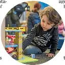  ?? JOHN KIRK-ANDERSON/STUFF ?? Lewis Syddall, 2, at the Imaginatio­n Station at Turanga library.