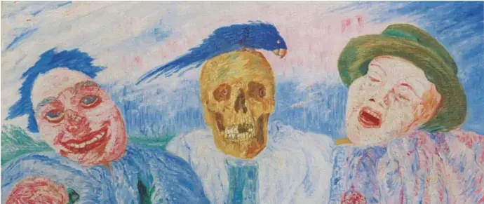  ??  ?? ‘Du rire aux larmes’, James Ensor, 1908.