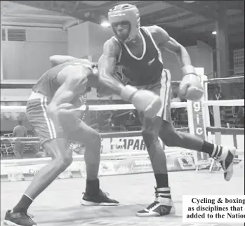  ?? ?? Cycling & boxing have been identified as discipline­s that could potentiall­y be added to the National Sports Academy.
