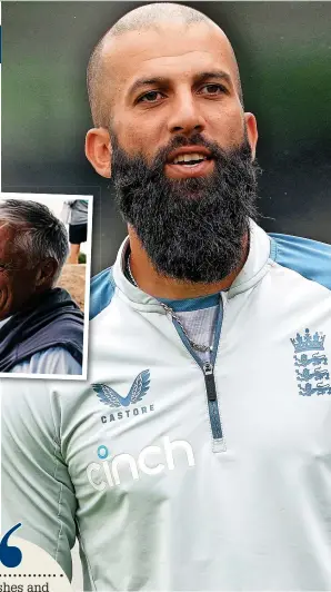  ?? ?? Gavin Larsen, inset, has wished Moeen Ali well for the Ashes
