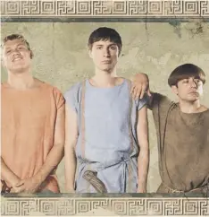  ??  ?? 0 Jon Pointing, Tom Rosenthal and Ryan Sampson in Plebs