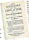  ??  ?? Influentia­l: account of Ayuba Suleiman Diallo’s life by Rev Thomas Bluett