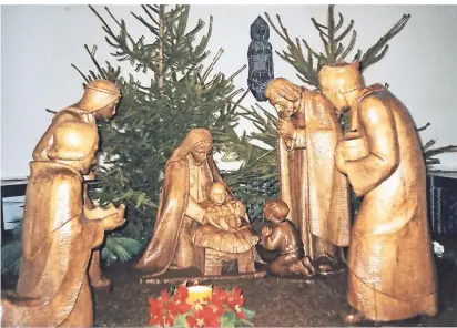  ?? FOTO: PFARREI ?? In St. Lambertus wird keine große Krippe aufgebaut. Zu sehen ist aber die Weihnachts­krippe von Franz Xaver Haak (um 1935).