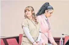  ?? — AFP photo ?? Gutierrez (left) attends her sentencing hearing at the First Judicial District Courthouse in Santa Fe, New Mexico.