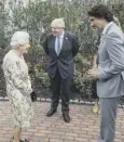  ??  ?? Justin Trudeau with the Queen at last month’s G7