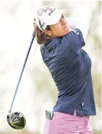  ?? — AFP photo ?? Marina Alex plays a tee shot on the 12th hole during the second round of the Bank Of Hope Founders Cup at Wildfire Golf Club on March 16, 2018 in Phoenix,Arizona.