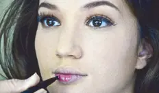  ??  ?? 7. Lastly, Rey fills Katharine’s lips with a creamy pink lip cream. (Rey uses NYX Profession­al Makeup SMLC24 Soft Matte Lip Cream-Paris.)