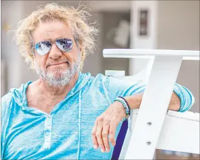  ?? L.E. Baskow Las Vegas Review-journal @Left_eye_images ?? Rock icon Sammy Hagar opens “Sammy’s Island” at the Palms pool on May 17. “It’s a place with taste, and I’ve got my own taste,” Hagar said.