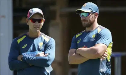  ?? Photograph: Rick Rycroft/ AP ?? Coach Justin Langer addressed concerns over his coaching style ‘head on’, says Australia captain Aaron Finch.