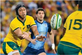  ?? Photo: Reuters ?? Australian Wallabies first five-eight Christian Lealiifano in action against Argentina at Suncorp Stadium in Brisbane, Australia on July 27, 2019.