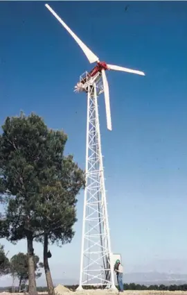  ??  ?? Wind turbine at Vilopriu