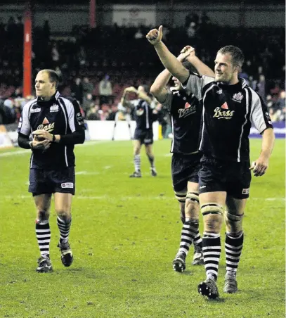  ??  ?? Bristol players leave the pitch after their 16-6 win at Ashton Gate in 2006