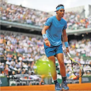  ?? AFP ?? Rafael Nadal rast Richtung elften Roland-Garros-Titel und räumt alle Gegner mühelos aus dem Weg.