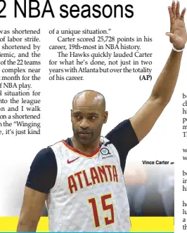  ??  ?? Vince Carter