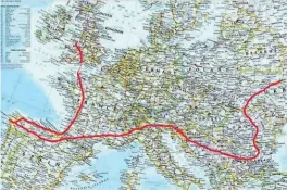  ??  ?? [above] Ursula’s original route plan [right] At 3000m in the Pyrenees