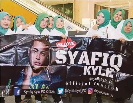  ??  ?? Kelab peminat Syafiq Kyle antara yang aktif berkempen untuk aktor kesayangan mereka.