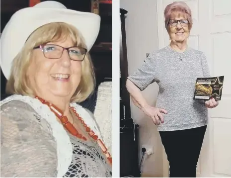  ??  ?? Marie Gallagher, 83, before and after her weight loss.