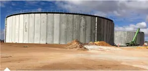  ??  ?? Fosroc’s Cunderdin water tanks required a specialist coating to combat PNG’s unique climate conditions