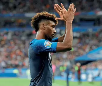  ??  ?? Mercurial talent…Coman