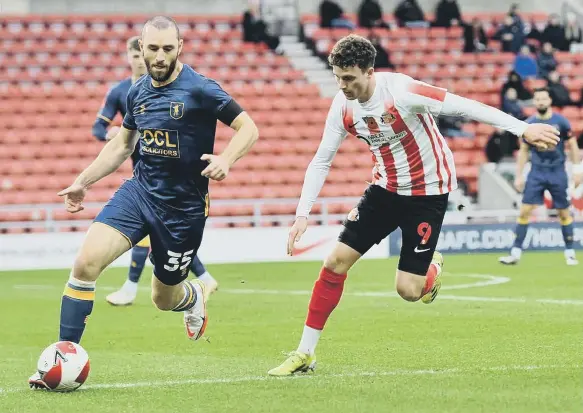  ?? ?? Nathan Broadhead playing for Sunderland.